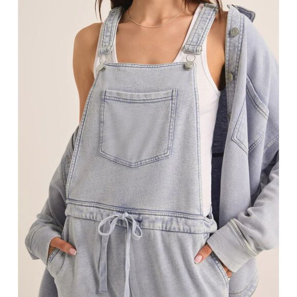 Z Supply Light Wash Denim Jumpsuit - Picture 1 of 7